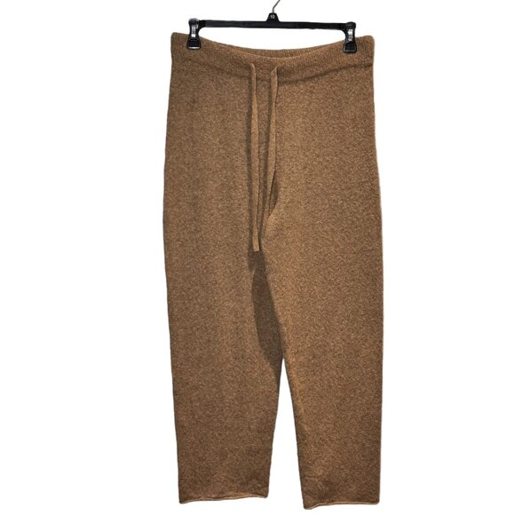 Everlane Knit Sweater Pants Sz L Tan Wool Blend Elastic Waist Stretch Cozy - Picture 10 of 10